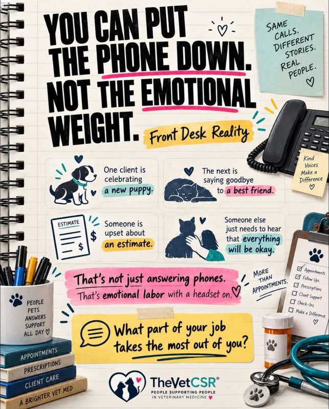 The most exhausting part of the vet front desk poster